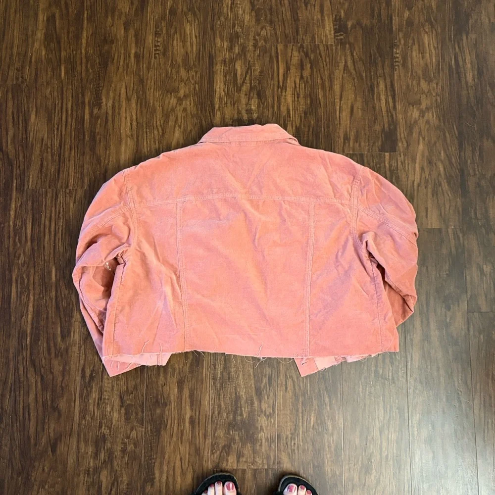 H&M Coral Jacket with Floral Embroidery